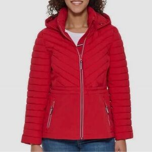 Tommy Hilfiger Red puffer Jacket with Logo